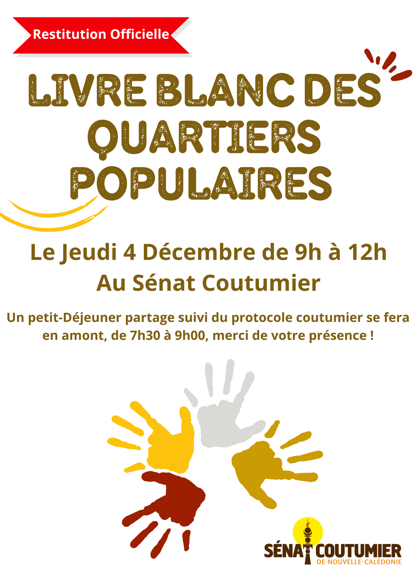 Restitution officielle du Livre Blanc des Quartiers Populaires 